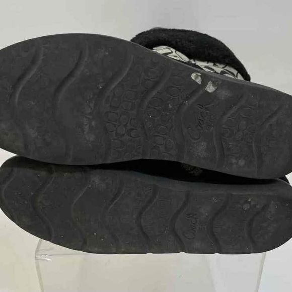 Coach Designer Women's Monogram Black Gray Boots - Size 10B - Picture 7 of 7